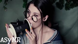 ASMR – 黑框眼镜妹 持续舔耳 _ ASyMR